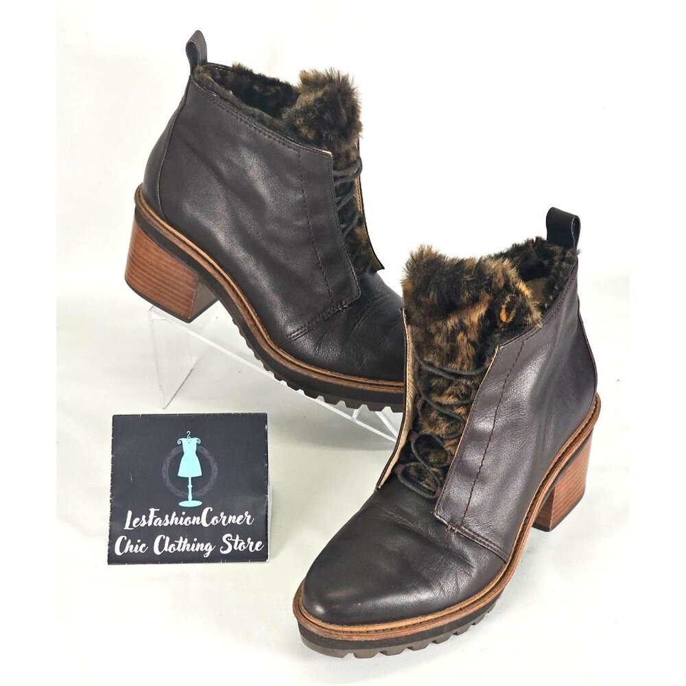 Kelsi Dagger Women's Brown Leather  Brooklyn Patterson Hiking Boots Size 10 286 - Picture 6 of 16
